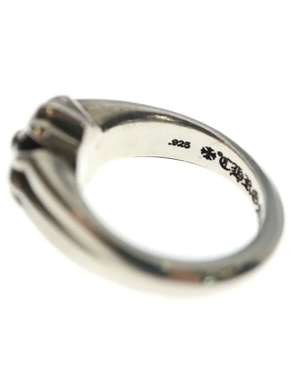 Chrome Hearts Cutout CH Pls Sml Small Plus Ring Silver